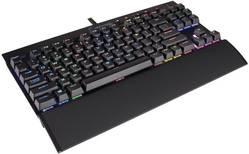 Tastatura gaming mecanica corsair k65 lux rgb led, cherry mx rgb red, layout us
