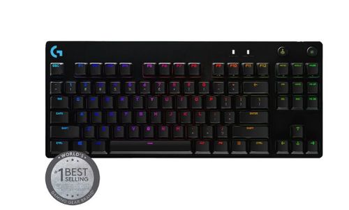 Tastatura gaming mecanica logitech g pro, iluminare rgb, gx blue switch (negru)