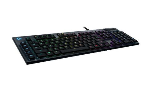 Tastatura gaming mecanica logitech g815, lightsync rgb clicky, switch tactil, usb (negru) 