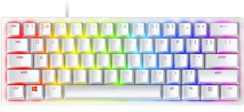 Tastatura gaming mecanica razer huntsman mini, iluminare chroma rgb, switch optic purple (alb)