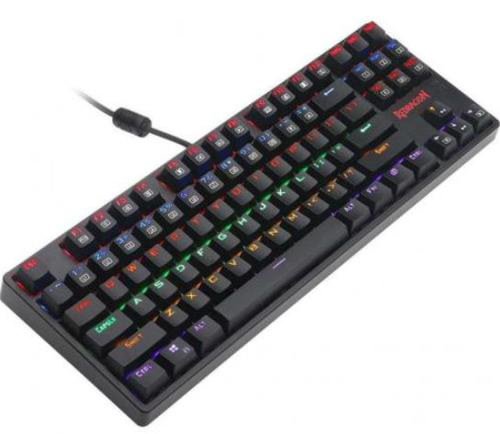 Tastatura gaming mecanica redragon fizz, iluminare rainbow (negru)