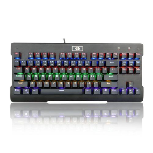 Tastatura gaming mecanica redragon visnu, iluminare rainbow, usb (negru)