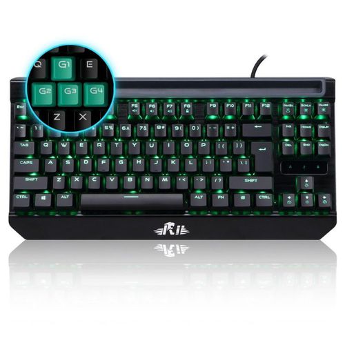 Tastatura gaming mecanica rii k63c, usb, iluminata (negru)