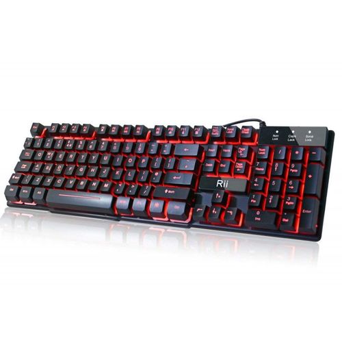 Tastatura gaming rii rk100, usb, iluminata led (negru)