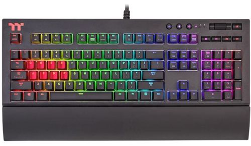 Tastatura gaming thermaltake tt premium x1, iluminare rgb, cherry mx silver (negru) 