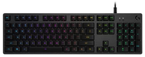 Tastatura mecanica gaming logitech g512 rgb lightsync, switch gx red, us layout (negru)