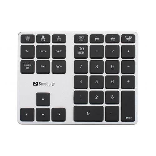 Tastatura numerica wireless sandberg 630-08, bluetooth (alb)