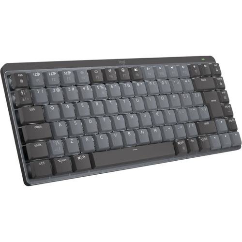 Tastatura wireless logitech mx mechanical mini illuminated performance, layout us int, usb/bluetooth (negru)