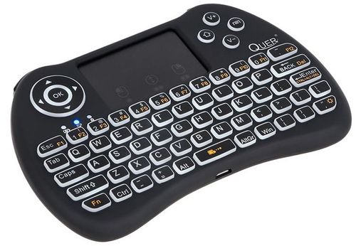 Tastatura wireless quer kom0973, dedicata smart tv (negru)