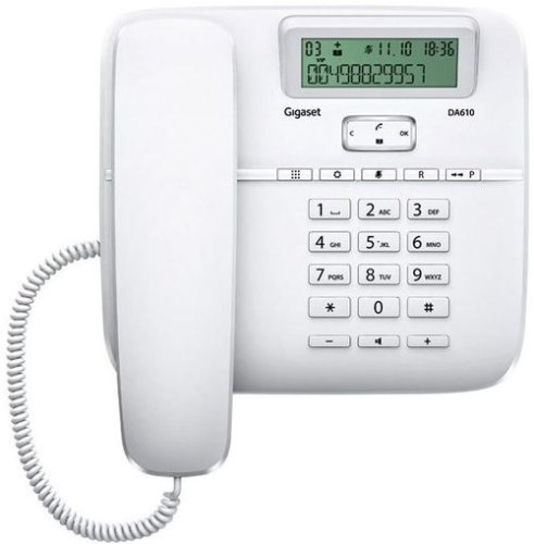 Telefon cu fir gigaset da610 (alb)