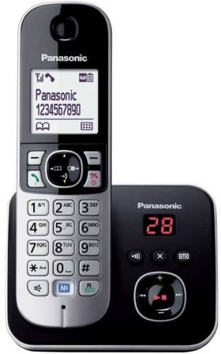 Telefon fix panasonic kx-tg6821fxb, robot digital (negru)