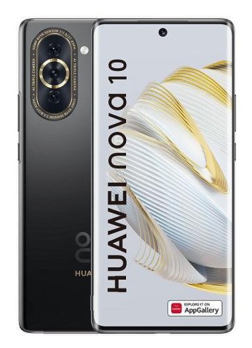 Telefon mobil huawei nova 10, procesor qualcomm sm7325 snapdragon 778g 4g, octa-core, oled capacitive touchscreen 6.67inch, 8gb ram, 128gb flash, camera tripla 50 + 8 + 2 mp, 4g, wi-fi, dual sim, emui (negru)
