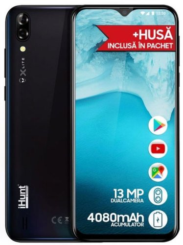 Telefon mobil ihunt alien x lite 2020, procesor quad-core 1.3ghz, ips 6.1inch, 1gb ram, 16gb flash, camera duala 13+5mp, wi-fi, 3g, dual sim, android (negru)