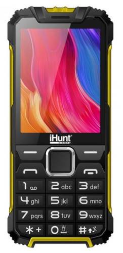 Telefon mobil ihunt i1 3g 2020, ecran tft 2.8inch, 2mp, radio fm, bluetooth, lanterna, 3g, dual sim (negru/galben)