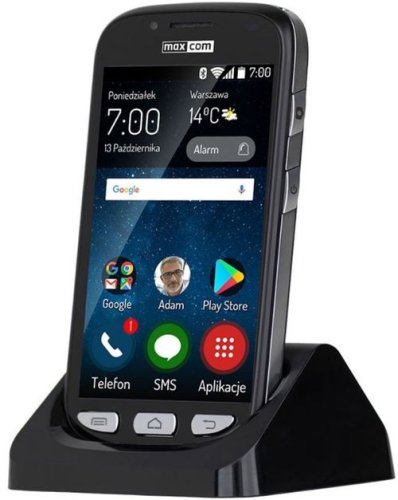 Telefon mobil maxcom smart ms459 harmony, procesor mediatek mtk6737 quad-core 1.3 ghz, ecran ips lcd 4.5inch, camera 8 mp, 2 gb ram, 16 gb flash, wifi, bluetooth, 4g (negru)