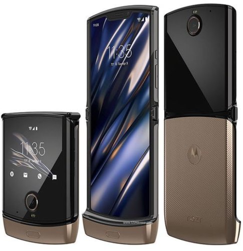 Telefon mobil motorola razr, procesor snapdragon 710 octa-core 2.2ghz/1.7ghz, foldable p-oled capacitive touchscreen 6.2inch, 6gb ram, 128gb flash, camera duala 16mp + tof 3d, wi-fi, 4g, single sim, android (auriu)