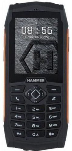 Telefon mobil myphone hammer 3, ecran tft 2.4inch, 2g, dual sim (negru/portocaliu)