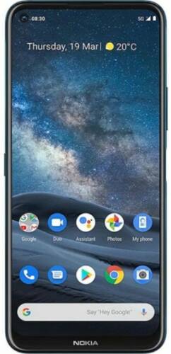 Telefon mobil nokia 8.3, procesor snapdragon 765g octa-core, ips lcd capacitive touchscreen 6.81inch, 6gb ram, 64gb flash, camera quad 64+12+2+2mp, wi-fi, 5g, dual sim, android (albastru)