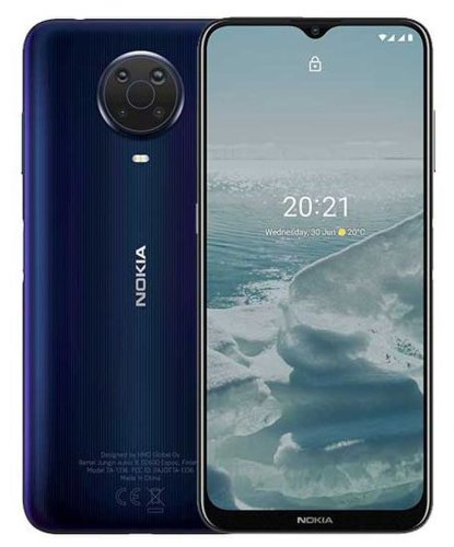 Telefon mobil nokia g20, procesor mediatek helio g35 octa-core, ips lcd capacitive touchscreen 6.52inch, 4gb ram, 64gb flash, camera quad 48+5+2+2mp, 4g, wi-fi, dual sim, android (albastru)