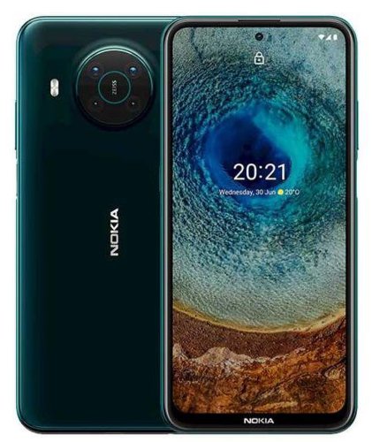 Telefon mobil nokia x10, procesor snapdragon 480 octa-core, 2.0ghz/1.8ghz, ips lcd capacitive touchscreen 6.67inch, 4gb ram, 128gb flash, camera quad 48+5+2+2mp, 5g, wi-fi, dual sim, android (verde)