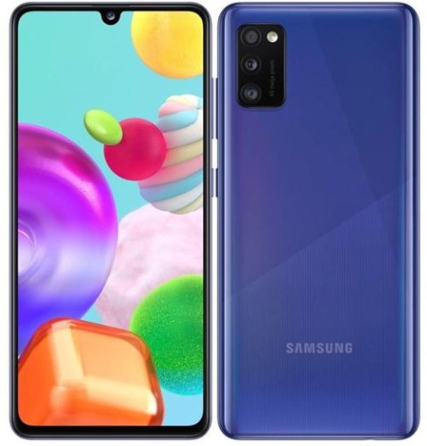 Telefon Mobil Samsung Galaxy A41, Procesor Octa-Core 2.0/1.7GHz, Super AMOLED Capacitive touchscreen 6.1inch, 4GB RAM, 64GB Flash, Camera Tripla 48 + 8 + 5 MP, 4G, Wi-Fi, Dual SIM, Android (Albastru)