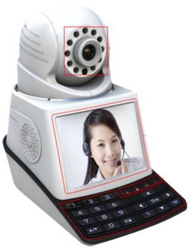 Telefon voip e-sol sh-007 safehome, 1.3 mp, convorbiri telefonice gratuite, buton wireless de armare/dezarmare/panica