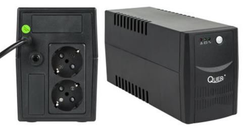 Ups quer micropower, 800va/480w, 2 x schuko (negru)