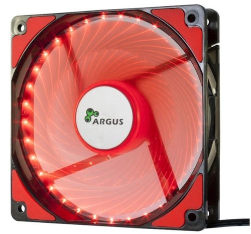 Ventilator inter-tech argus l-12025, 120mm (led rosu)
