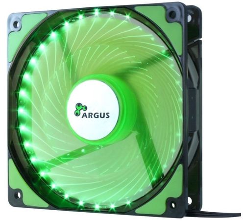 Ventilator inter-tech argus l-12025, 120mm (led verde)
