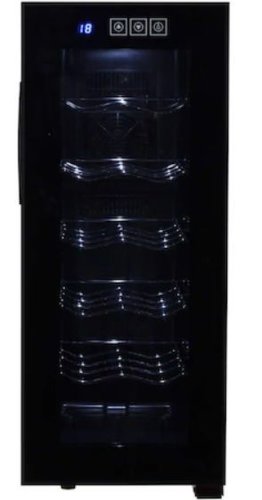 Vitrina pentru vinuri adler ad 8075, capacitate 12 sticle, 33 l (negru)