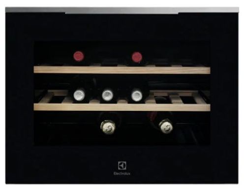 Vitrina pentru vinuri incorporabila electrolux kbw5x, 18 sticle, clasa a++ (negru)