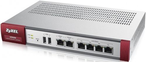 Zyxel netw zywall usg-60 firewall appliance 10/100/1000, 2 wans, 4 lan / dmz ports, 2 x usb, 20 x vpn tunells, rack mounted