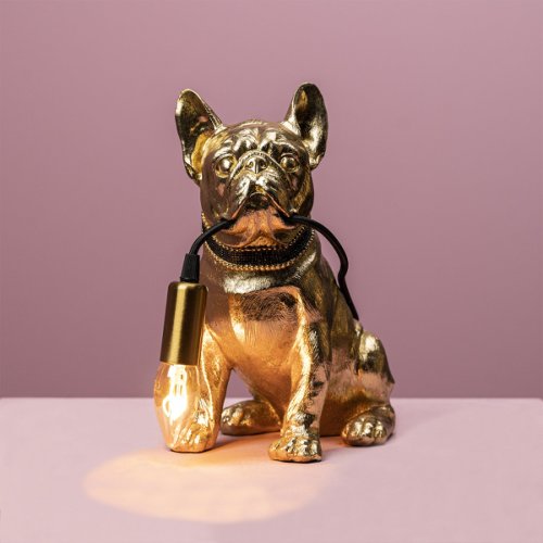 Lampă de masă, câine auriu, francis, 25 x 15 x 29 cm 