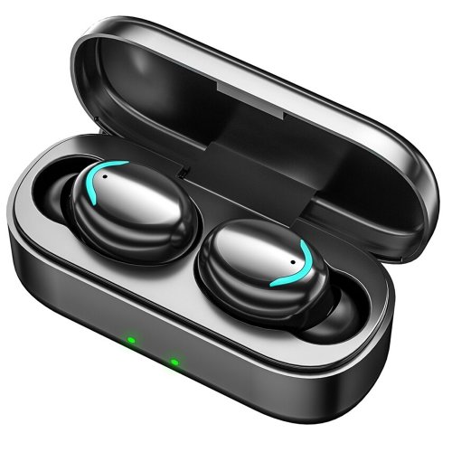 Casti wireless s9 / f9 mini, bluetooth 5.1, microfon, touch control, dock incarcare