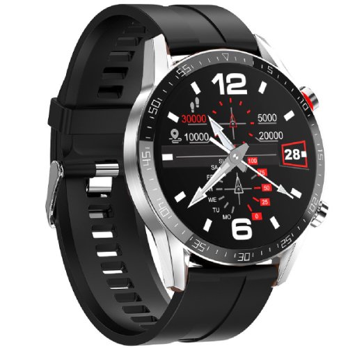 Microwear Ceas smartwatch l13, monitorizare activitati somn ecg, bluetooth, notificari si functie telefon, silver