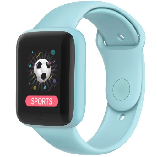 Ceas smartwatch l18, bluetooth, pedometru, monitorizare somn puls activitati, notificari, light blue