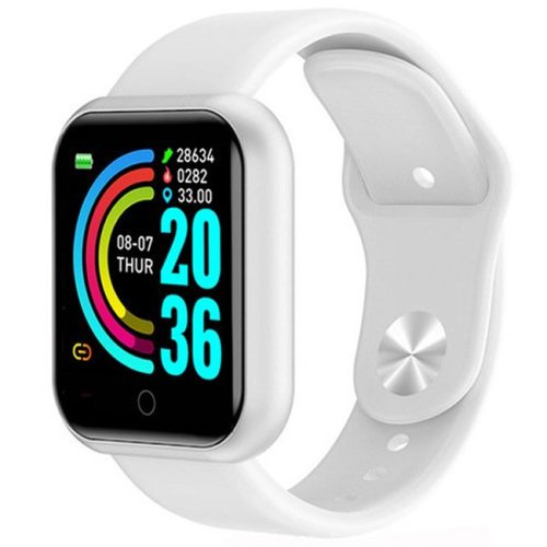 Fitpro Ceas smartwatch l18, bluetooth, pedometru, monitorizare somn puls activitati, notificari, white
