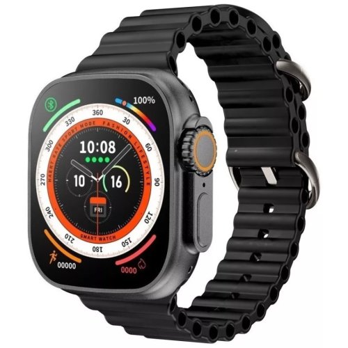 Ceas smartwatch xs8 pro ultra, 49mm full touchscreen, senzori montorizare, bt call, ios / android, black
