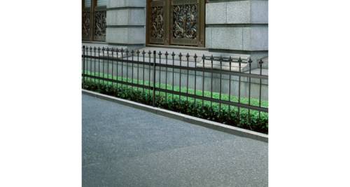 Gard metalic decorativ cu varf din otel 60 cm, negru