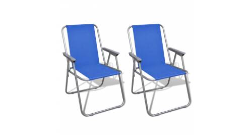 Set scaune pliabile de camping, albastru