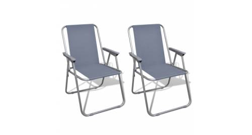 Set scaune pliabile de camping, gri