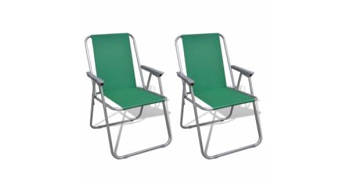 Set scaune pliabile de camping, verde