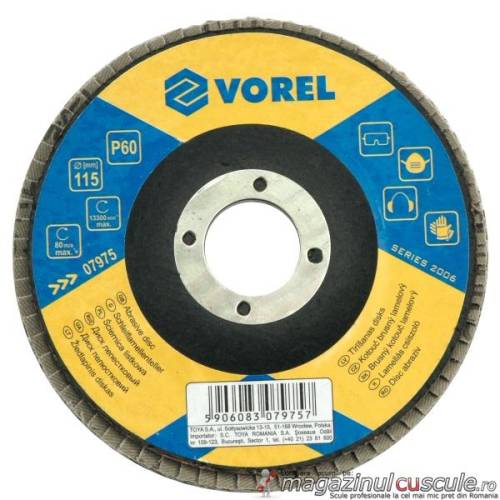 Vorel Disc abraziv p60 125mm