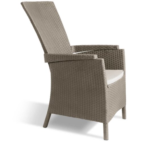 Allibert scaun de grădină înclinabil vermont, cappuccino, 238449 