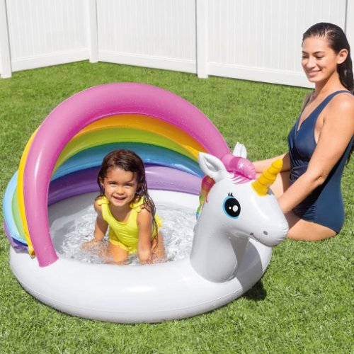 Intex piscină pentru copii unicorn, 127x102x69 cm