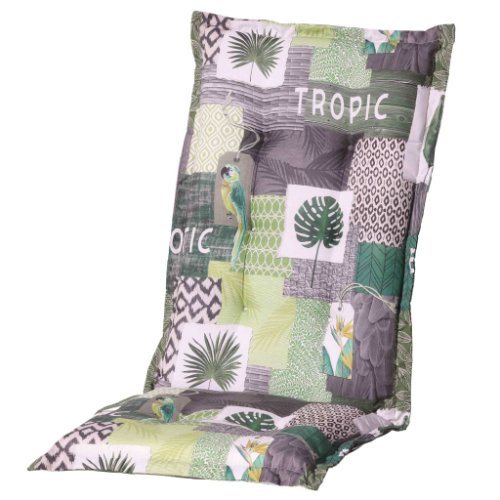 Madison pernă de scaun cu spătar înalt tropic, verde, 123 x 50 cm