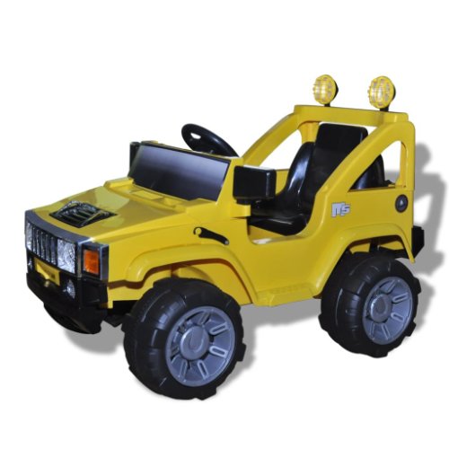 Vidaxl Mașină de jucărie electrică pentru copii, galben