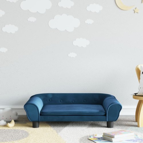 Vidaxl canapea pentru copii, albastru, 70x45x26 cm, catifea