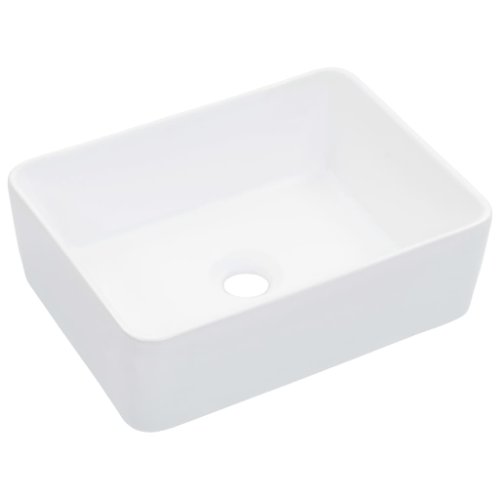 Vidaxl chiuvetă de baie, alb, 40 x 30 x 13 cm, ceramică 