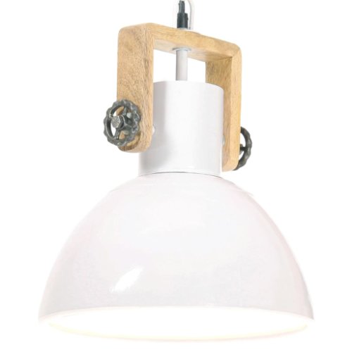 Vidaxl lampă suspendată industrială, 25 w, alb, 30 cm, e27, rotund